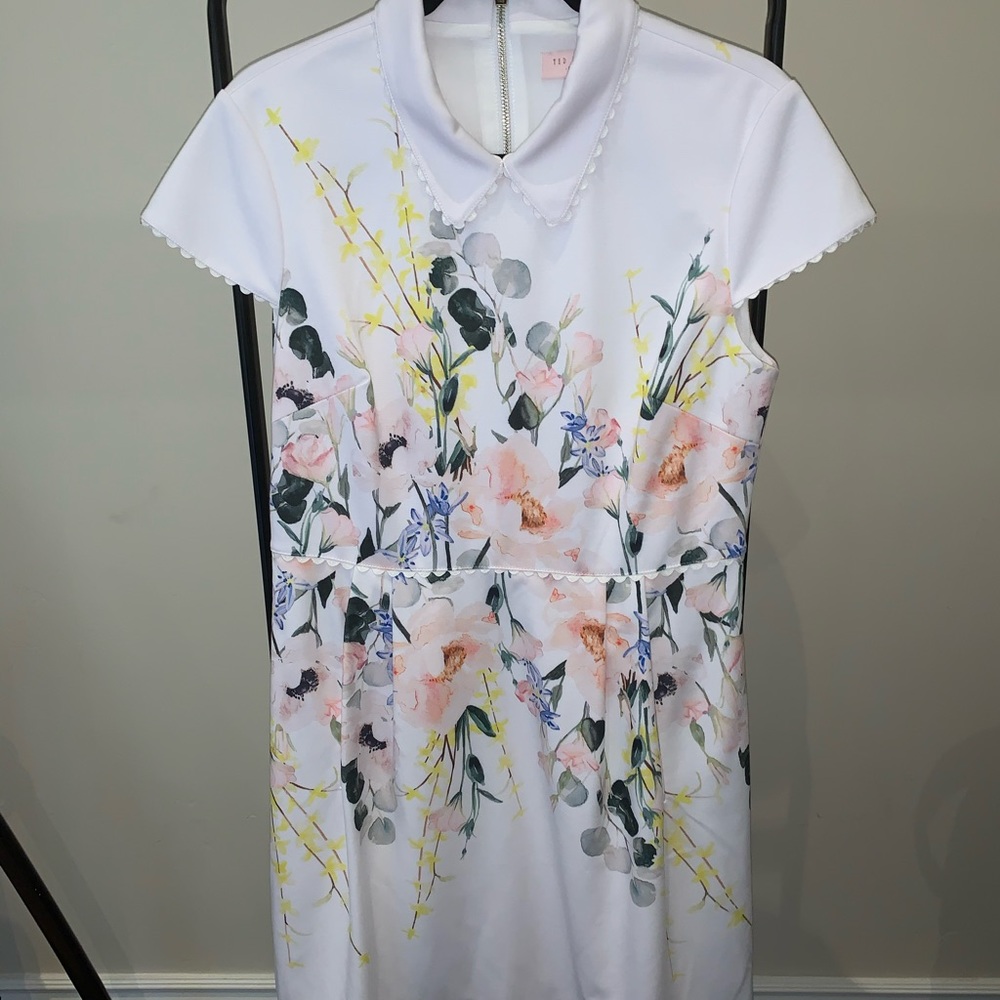Ted Baker beautiful floral collard dress